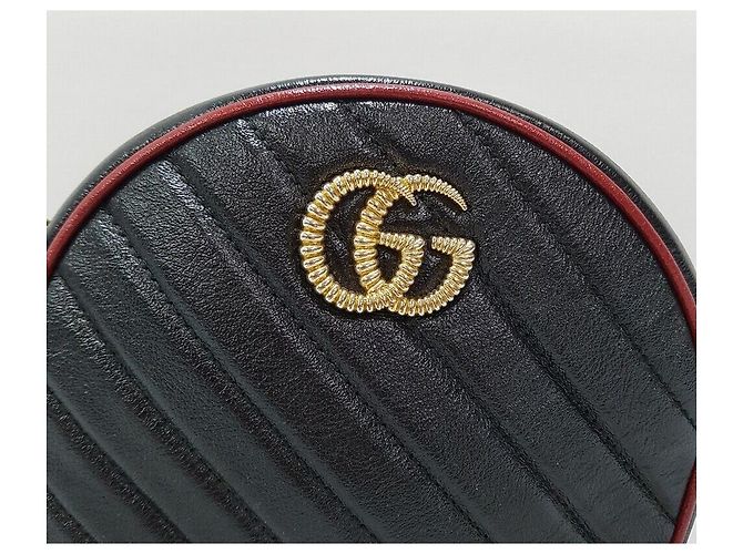 Gucci Mini borsa a tracolla rotonda Marmont Nero - vista 2