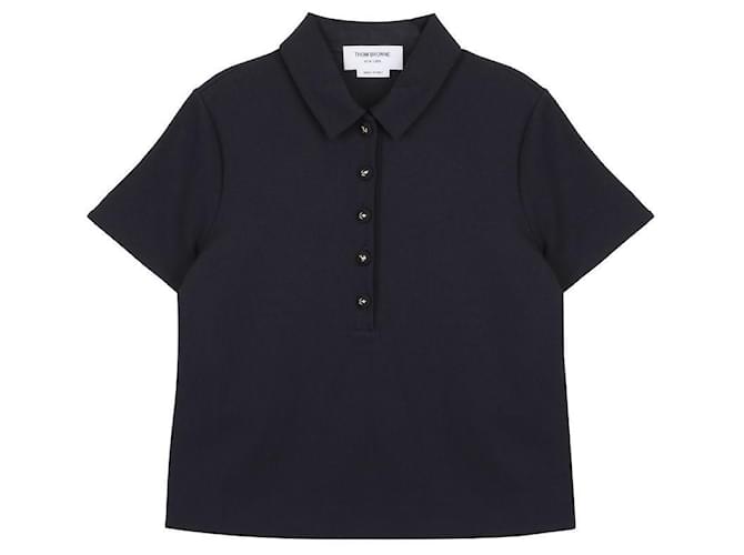 Thom Browne Compact Milan Polo Shirt Blau - Ansicht 3