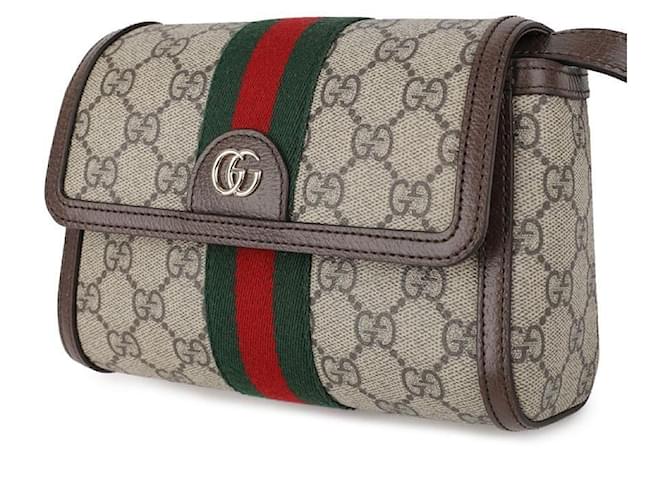 Gucci Mini borsa a tracolla Ophidia Marrone - vista 4