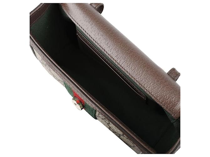 Gucci Mini borsa a tracolla Ophidia Marrone - vista 8