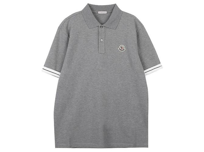 Moncler Piqué-Baumwoll-Poloshirt mit Logo-Patch Braun - Ansicht 3