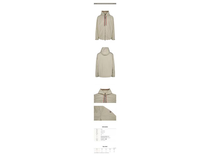 Moncler Beige Cerou Lightweight Goose Down Zip Jacket White - view 2