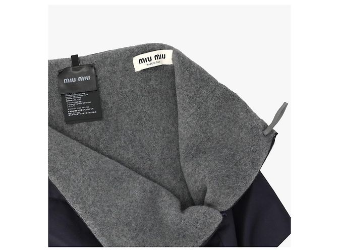 Miu Miu Technischer Rock Gazaar Fleece Damenrock Schwarz - Ansicht 7