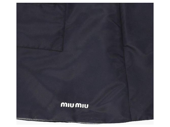 Miu Miu Technischer Rock Gazaar Fleece Damenrock Schwarz - Ansicht 9