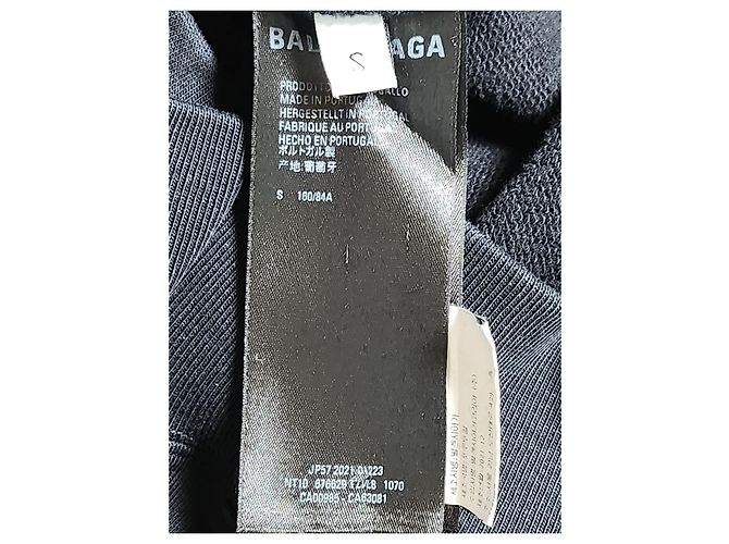 Balenciaga Schwarzer Sweatshirt mit gesticktem Paris-Logo - Ansicht 5