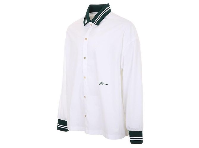 Jacquemus Camicia ricamata con logo baseball Bianco - vista 3