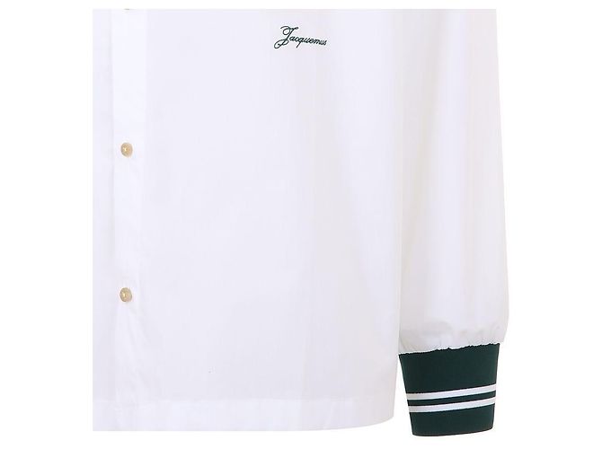 Jacquemus Camicia ricamata con logo baseball Bianco - vista 8
