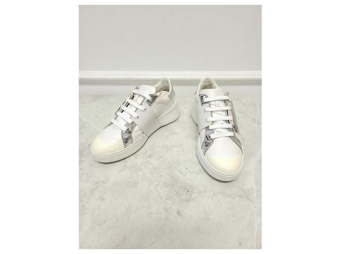 Roger Vivier Sneakers White Vib Skate Metal Buckle Bianco - vista 2