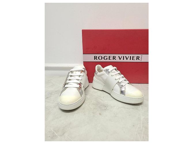 Roger Vivier Sneakers White Vib Skate Metal Buckle Bianco - vista 7