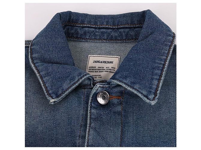 Zadig & Voltaire KIOKY PERM Women's Denim Jacket Blue - view 9