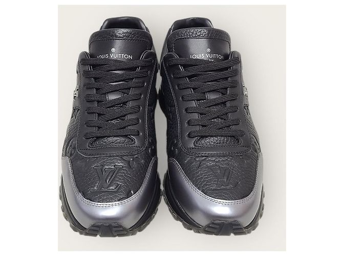 Louis Vuitton Sneakers Runaway in pelle Trousseau nero e argento - vista 6