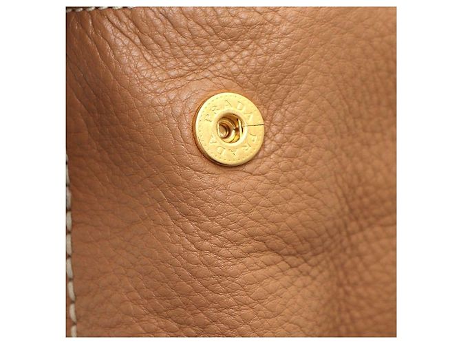 Borsa Tote e Borsa a Spalla in Vitello Daino Prada Marrone - vista 10