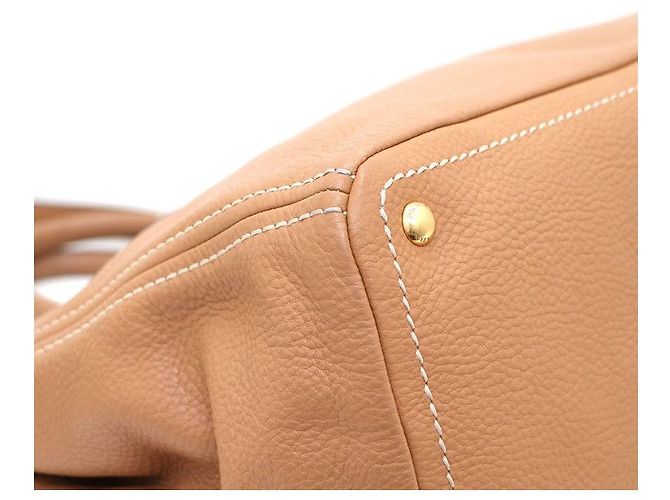 Borsa Tote e Borsa a Spalla in Vitello Daino Prada Marrone - vista 6