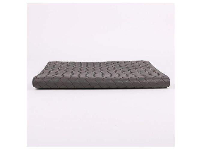 Bottega Veneta Clutch Portfolio Grey Large Marrone - vista 6