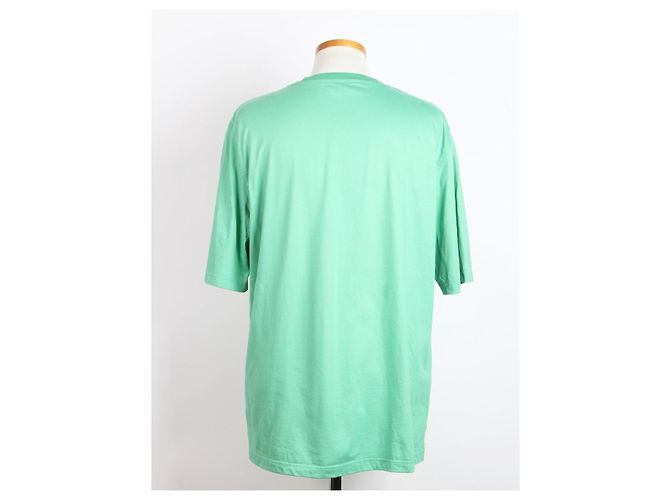 Hermès Kurzärmeliges T-Shirt mit Pferd-Lederpatch Mintgrün - Ansicht 2