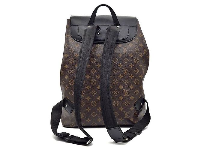 Louis Vuitton Zaino Makarasar Fork Marrone - vista 3