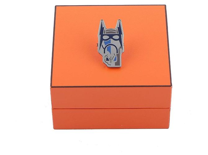 Hermès Cheval Masque Abzeichen Silber - Ansicht 11
