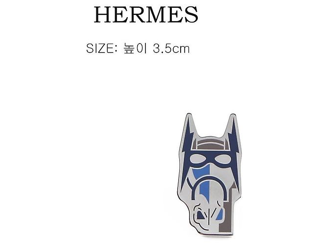 Hermès Cheval Masque Abzeichen Silber - Ansicht 3