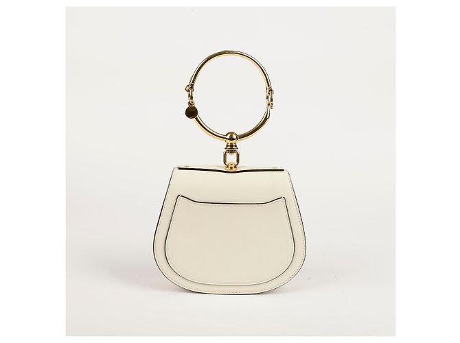 Chloé Piccola borsa tote Nile in pelle bianca Bianco - vista 5