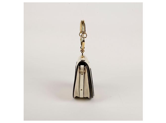 Chloé Piccola borsa tote Nile in pelle bianca Bianco - vista 9
