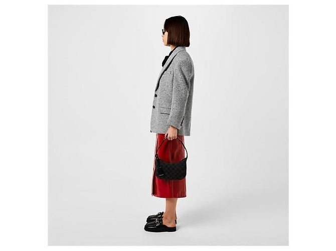Gucci Aufbereiteter Lederrock Rot - Ansicht 2