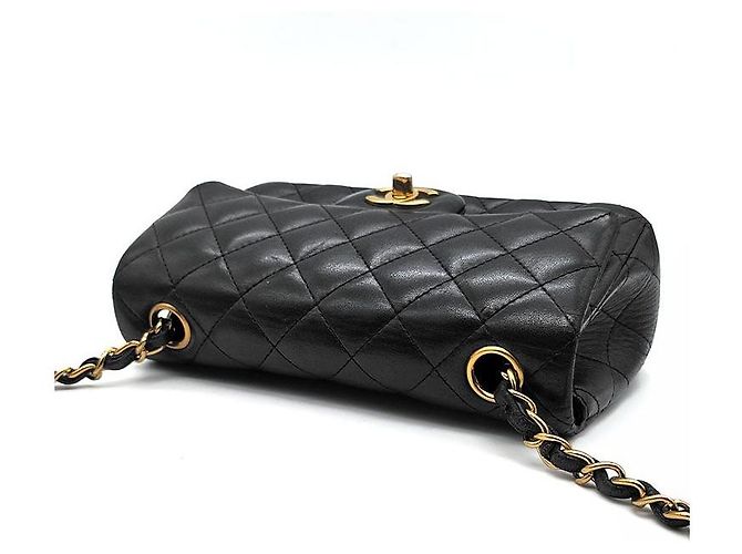 Chanel Borsa a tracolla Classic New Mini in agnello Nero - vista 6