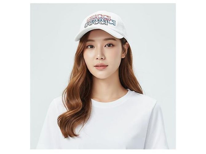 Gucci Multi Logo Cap aus Baumwolle Weiß Blau - Ansicht 10