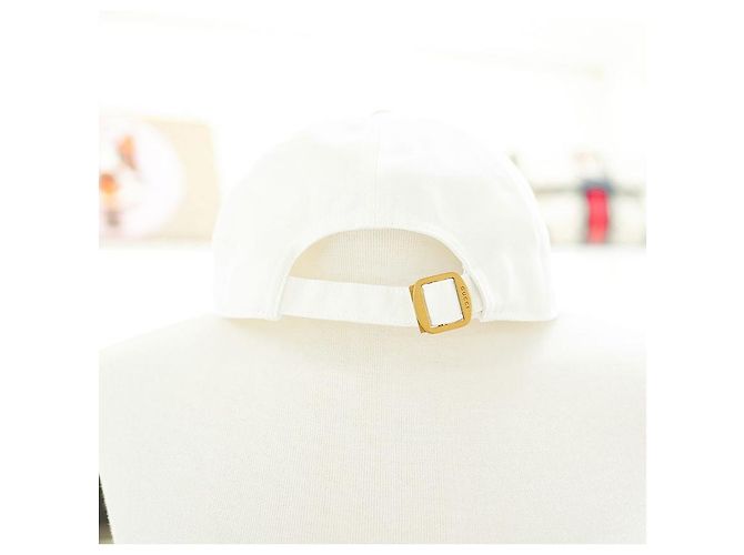 Gucci Multi Logo Cap aus Baumwolle Weiß Blau - Ansicht 8