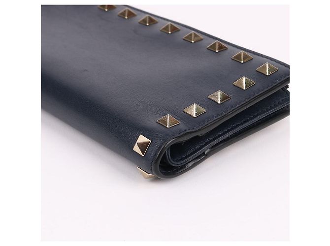 Valentino Rockstud Damen-Langgeldbörse Navy Blau - Ansicht 10
