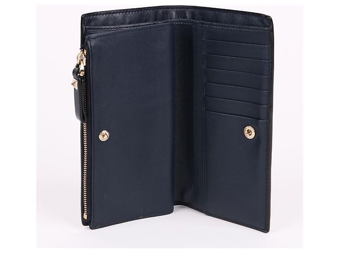 Valentino Rockstud Damen-Langgeldbörse Navy Blau - Ansicht 12