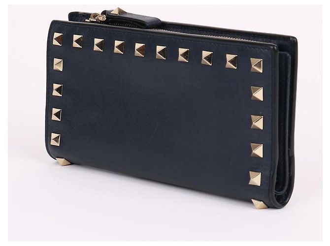 Valentino Rockstud Damen-Langgeldbörse Navy Blau - Ansicht 2