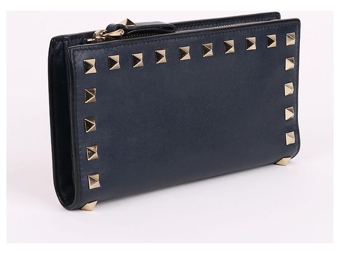 Valentino Rockstud Damen-Langgeldbörse Navy Blau - Ansicht 3