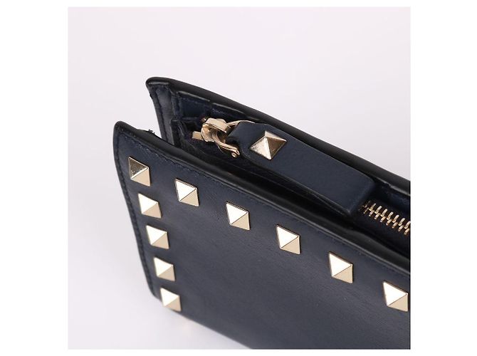 Valentino Rockstud Damen-Langgeldbörse Navy Blau - Ansicht 4
