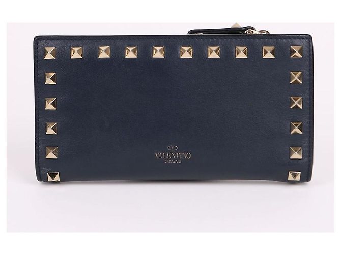 Valentino Rockstud Damen-Langgeldbörse Navy Blau - Ansicht 5