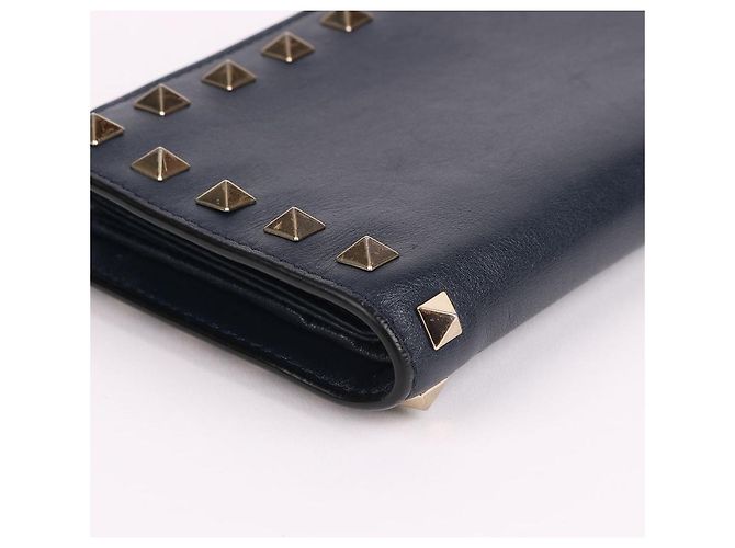 Valentino Rockstud Damen-Langgeldbörse Navy Blau - Ansicht 9