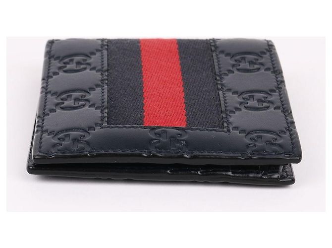 Gucci Navy Cima Leather Men's Wallet Blue - view 5