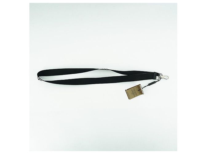 Burberry Collana con cinturino in nylon bianco e nero Logo Kingdom - vista 11