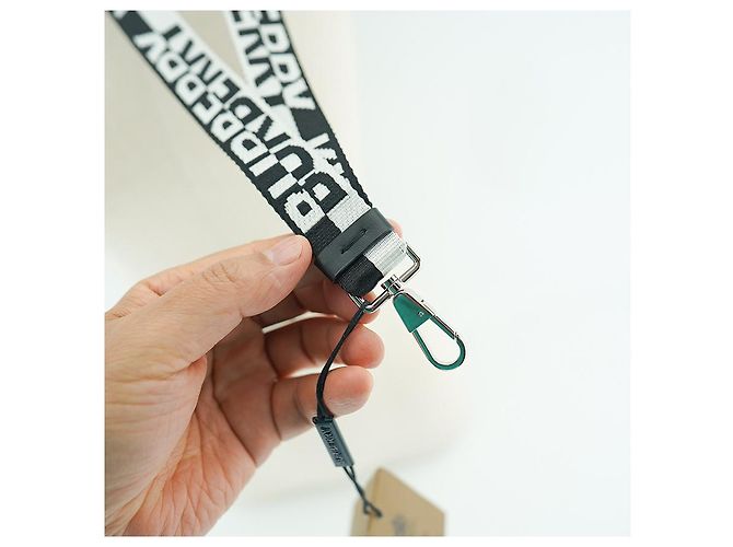 Burberry Collana con cinturino in nylon bianco e nero Logo Kingdom - vista 6