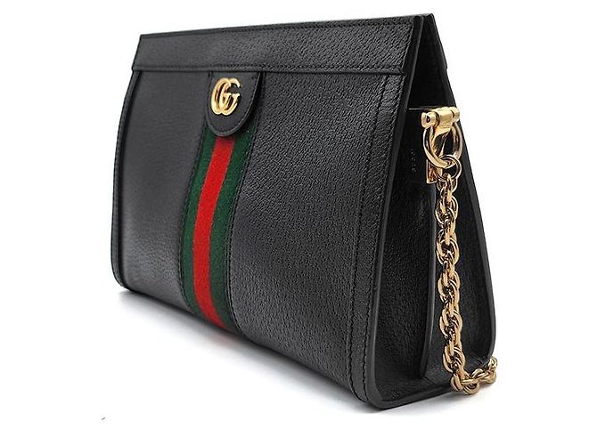 Gucci Borsa a Spalla Ophidia GG Nero - vista 2
