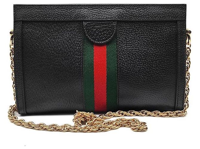 Gucci Borsa a Spalla Ophidia GG Nero - vista 3