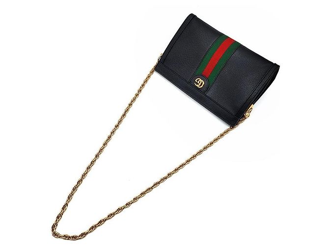 Gucci Borsa a Spalla Ophidia GG Nero - vista 4