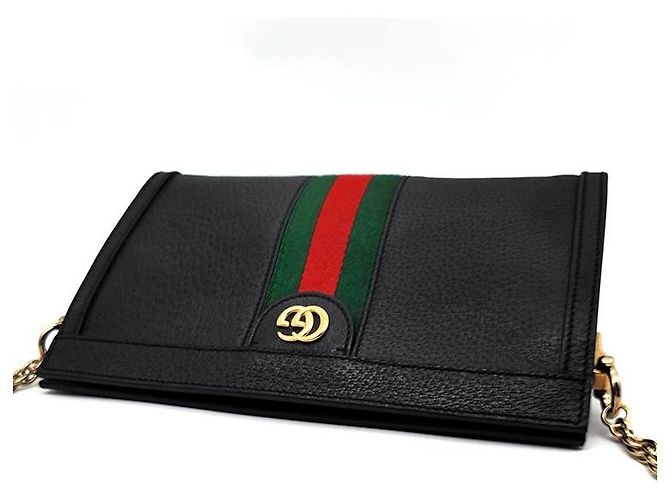 Gucci Borsa a Spalla Ophidia GG Nero - vista 6