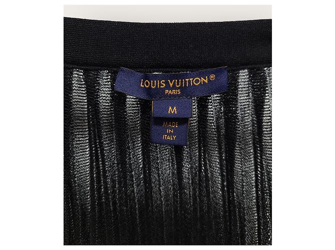Louis Vuitton Falda Maxi de seda plisada negra Negro - vista 5