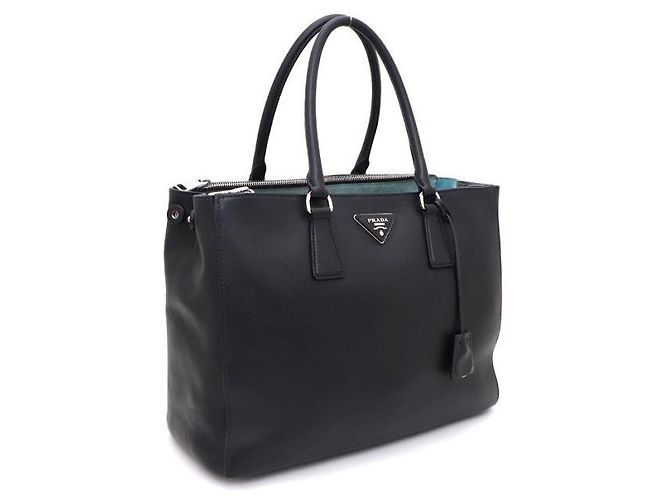 Prada Borsa Tote e Borsa a Spalla Black Galleria Citycabin con Logo Argentato e Doppia Cerniera Nero - vista 2