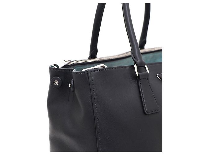 Prada Borsa Tote e Borsa a Spalla Black Galleria Citycabin con Logo Argentato e Doppia Cerniera Nero - vista 6