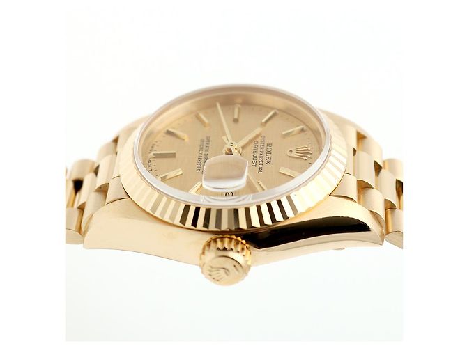 Rolex Datejust Gold Damenuhr Bocas Classic Vintage Golden - Ansicht 12