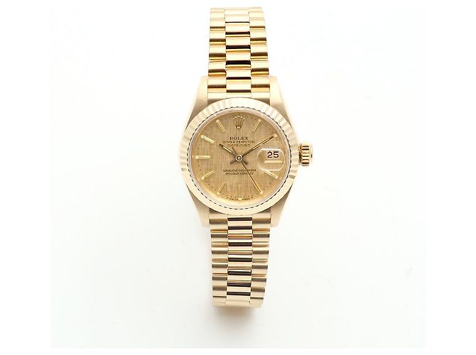 Rolex Datejust Gold Damenuhr Bocas Classic Vintage Golden - Ansicht 14