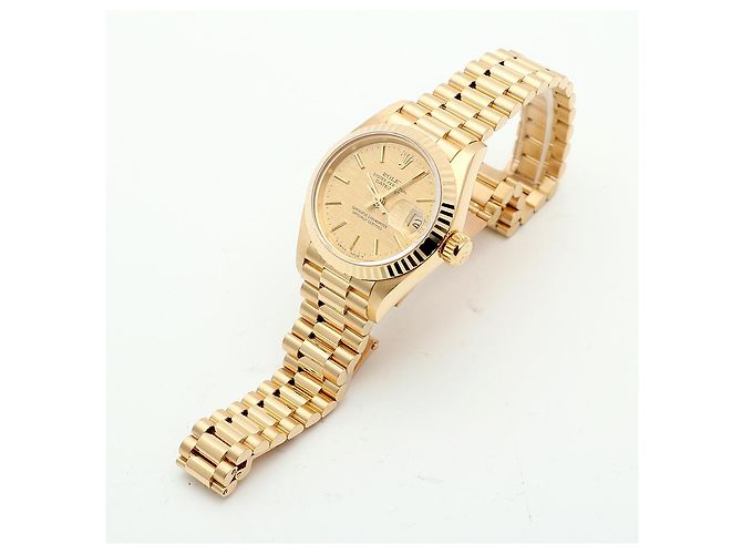 Rolex Datejust Gold Damenuhr Bocas Classic Vintage Golden - Ansicht 16