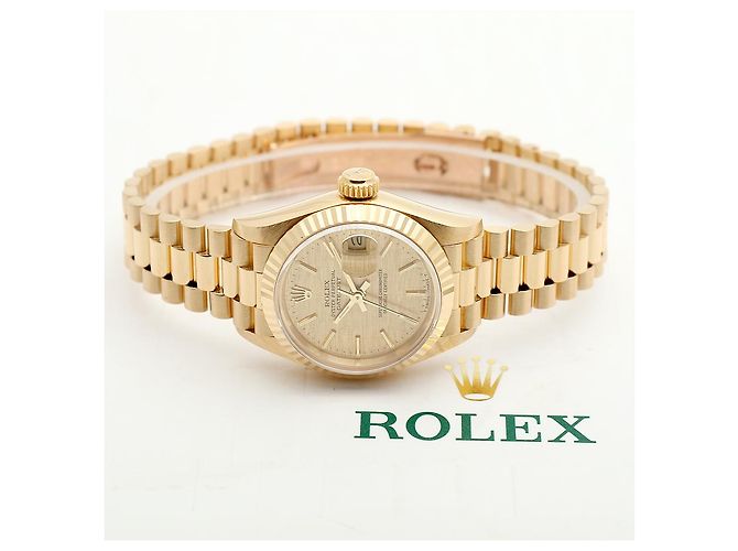 Rolex Datejust Gold Damenuhr Bocas Classic Vintage Golden - Ansicht 20