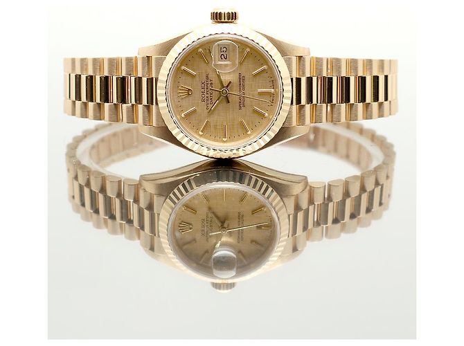 Rolex Datejust Gold Damenuhr Bocas Classic Vintage Golden - Ansicht 21